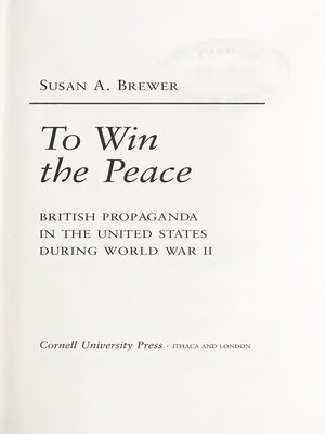 cover image of To Win the Peace